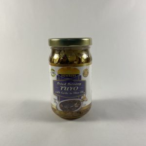 SUNRISE DRIED HERRING W/ GARLIC IN OLIVE OIL (24x220g)